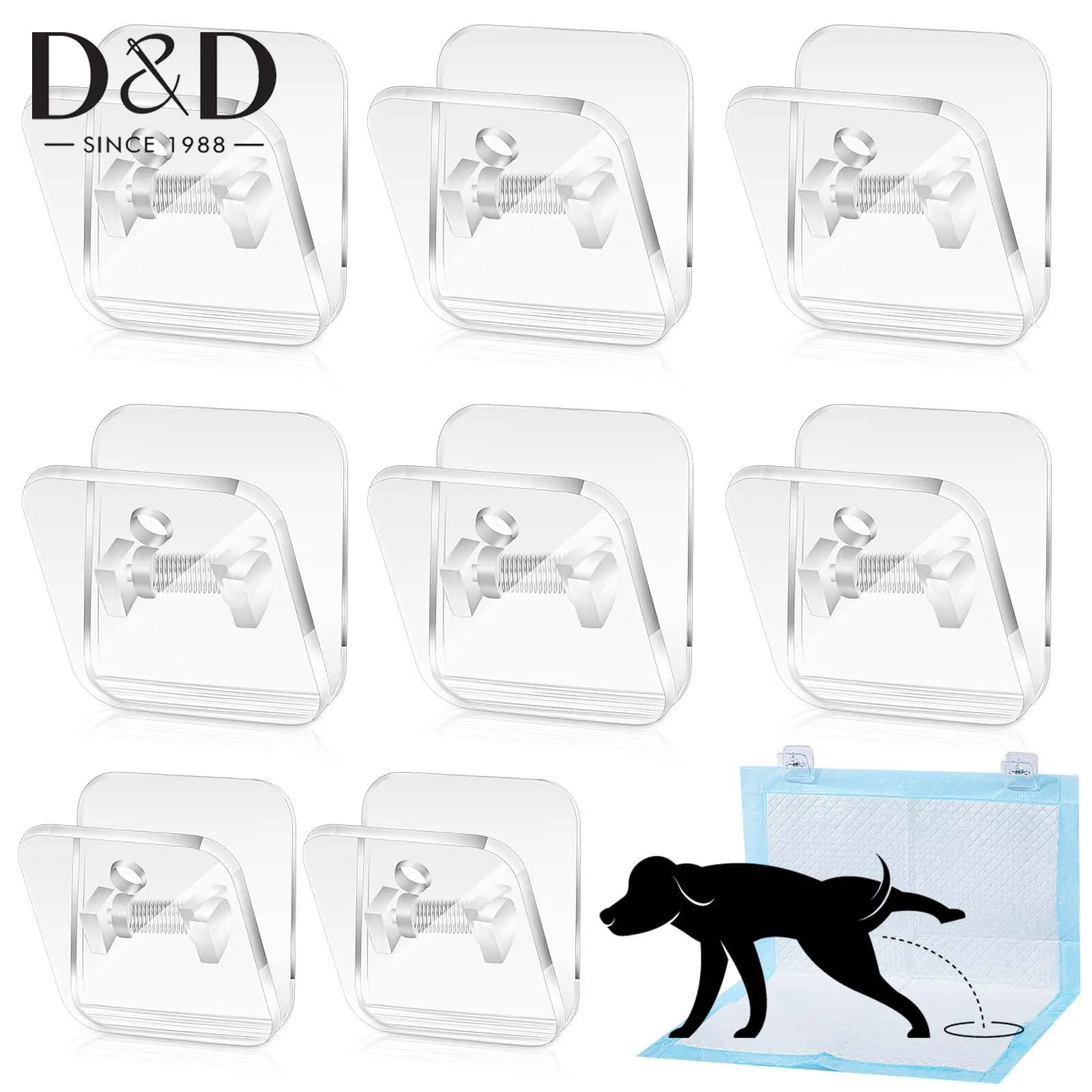 

2/4Pcs Wall Pee Pad Holder Clear Dog Potty Training Pad Holder Invisible Puppy Pad Holder Sticky Dog Indoor Outdoor Training Pad