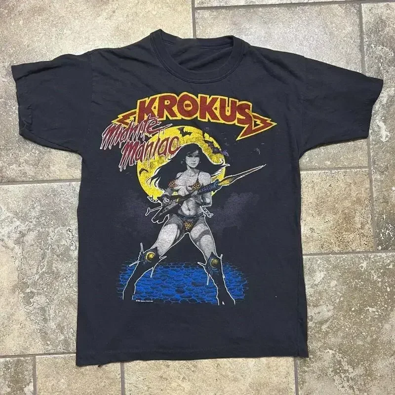 Camiseta Krokus Band de algodão para S 2345XL MD322