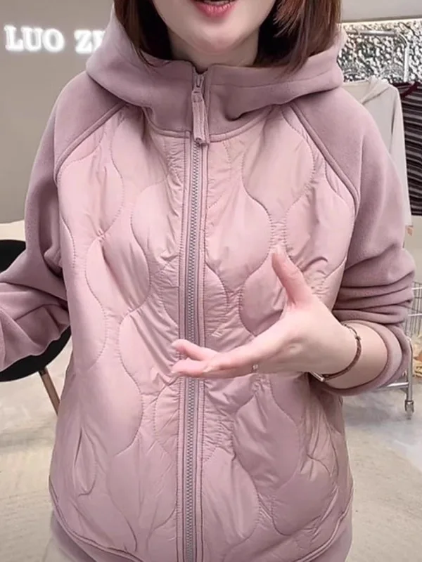 

Женская повседневная хлопковая куртка больших размеров с капюшоном, теплая, ветрозащитная, осенне-зимняя, новая, модная, универсальная, свободного кроя