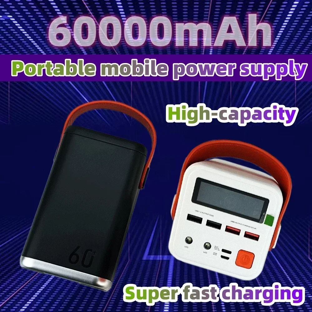 Novo banco de potência de super grande capacidade 220v 60000mah, telefone celular, tablet, acampamento ao ar livre fonte de alimentação móvel de emergência 220v