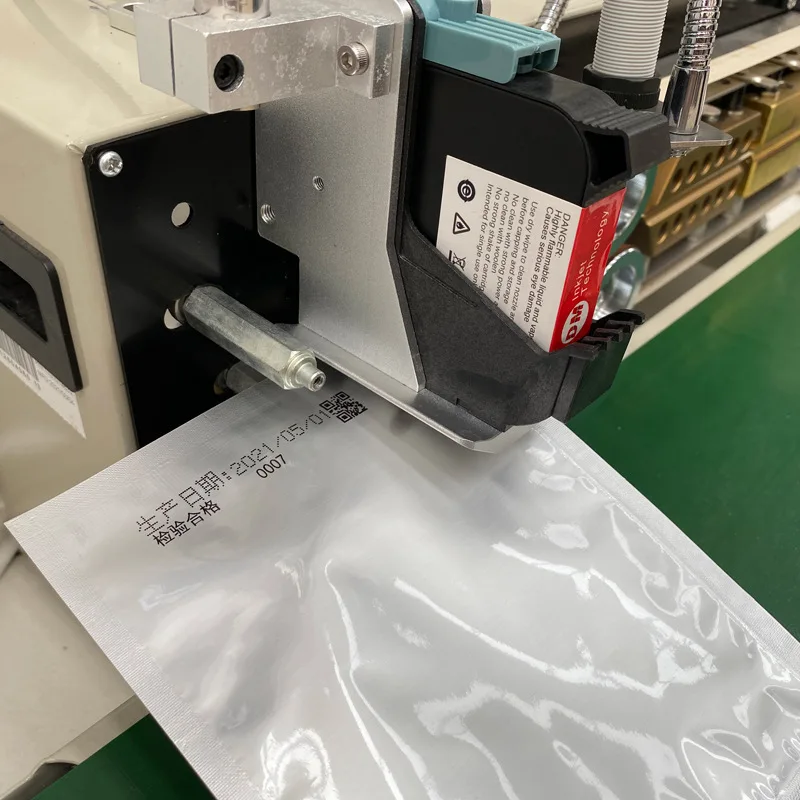 Automatic Continuous Sealing Machine With Inkjet Printer Intelligent For Aluminum Foil Film Food Plastic Tea Bags