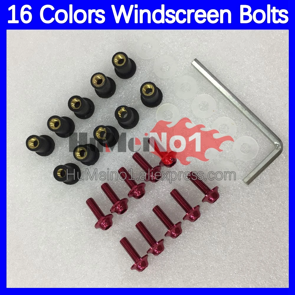 31pcs Motorcycle Windscreen Bolts For YAMAHA YZF600R Thundercat YZF 600R 96 97 98 99 2000 2001 2002 2003 Windshield Screws Nuts