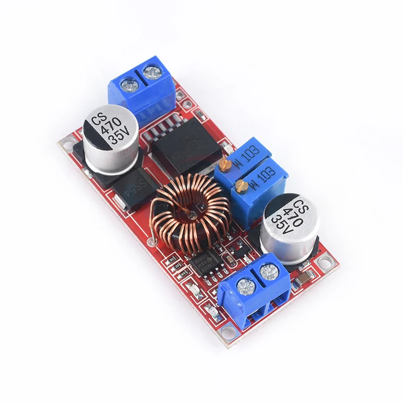 Pressão constante e constante de alta corrente Buck Module, Lithium-ion bateria de carregamento, LED Drive Step-Down Power Module, 5A