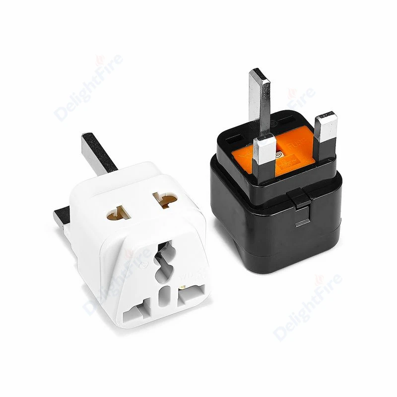 UK Plug Adapter 3Pin Type G American Korea France European EU To UK British SG Universal Travel Adapter 2 Power Port Converter