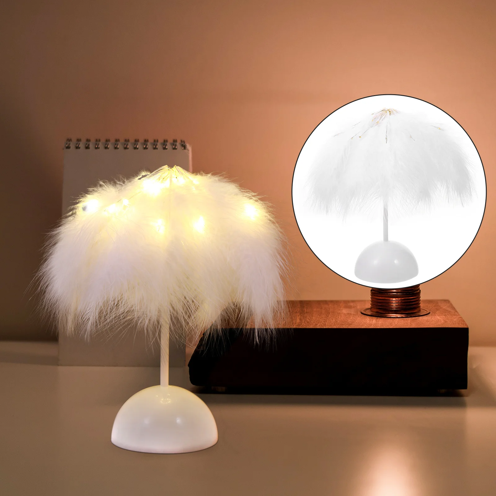 

1Pcs Table Lamp Handmade Romantic Bedroom Desk Night Light Decor Bedside Lamp for Study Office Dining Room