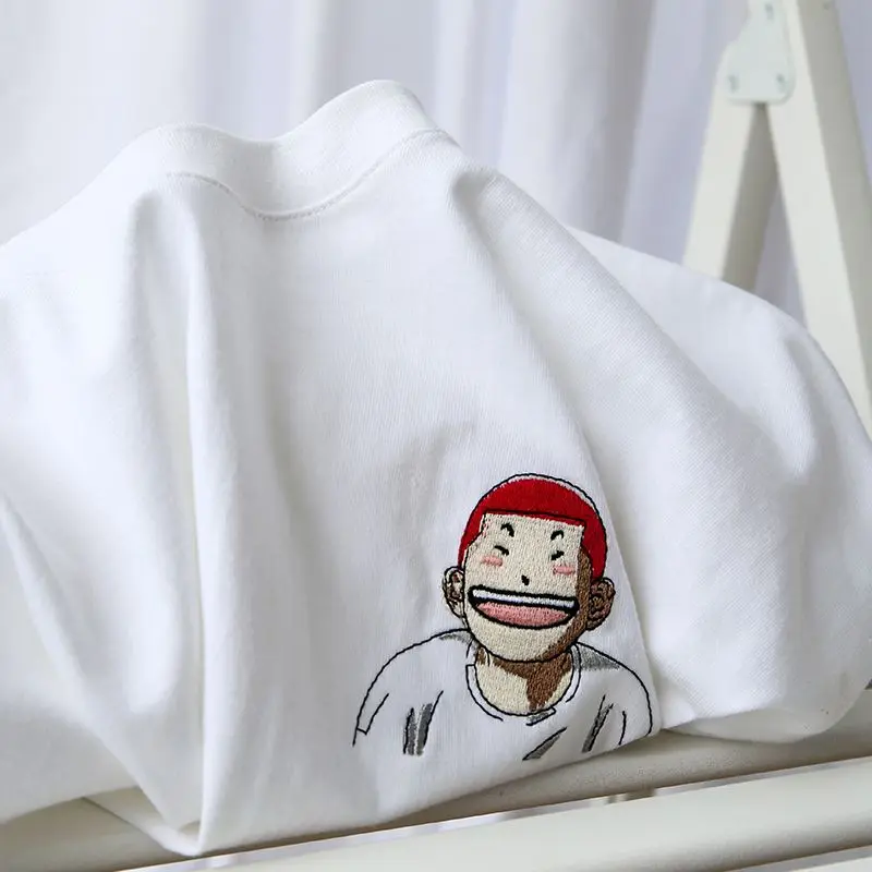

Slam Dunk Master Anime Hanamichi Sakuragi T-shirt for Men and Women Pure Cotton Short sleeved Simple Casual Fashion Couple Gift