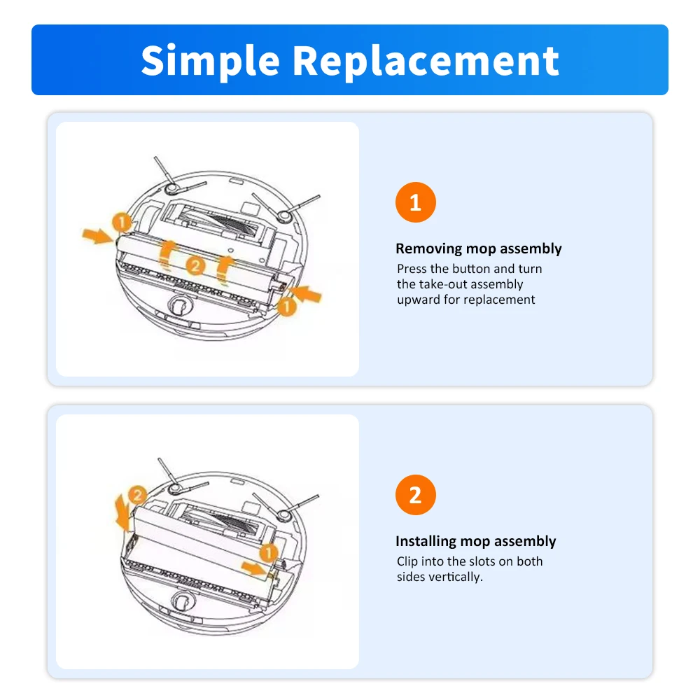 Main Brush Roller Brush Mop Pad Track Mop Holder Pet For Narwal Flow J6 Robot Vacuum Replacement Spare Parts Accessories