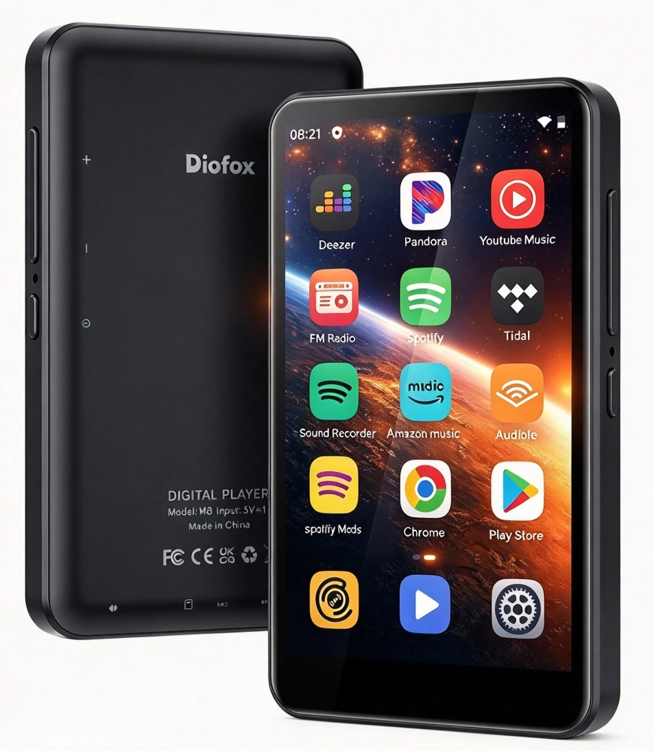 Diofox Kids Android MP3 MP4 Player, 4.0