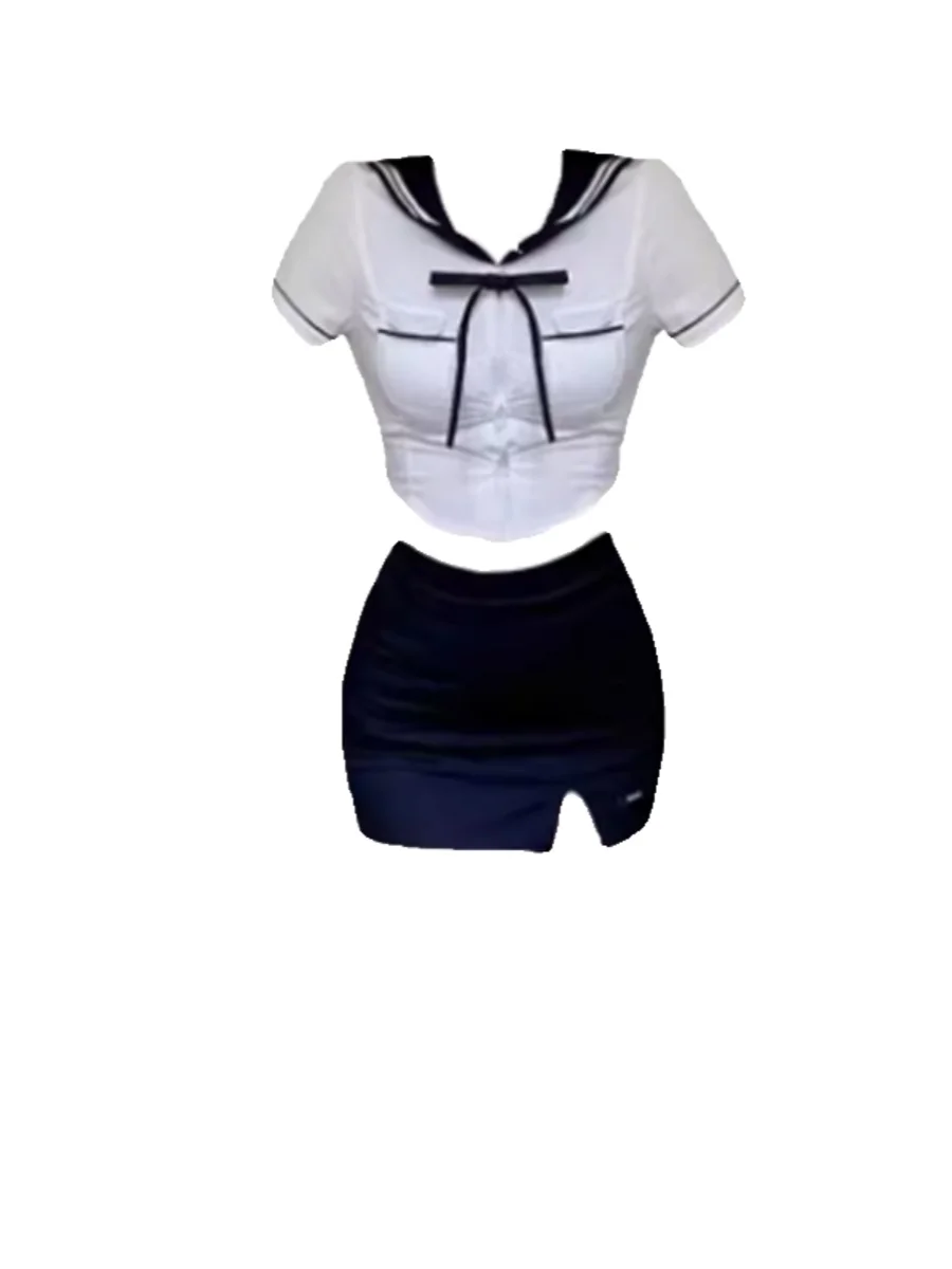 Adorable ensemble orm d'école pour filles, jupe moulante avec nœud ort, bleu Royal, nouvelle Collection Faion 2024