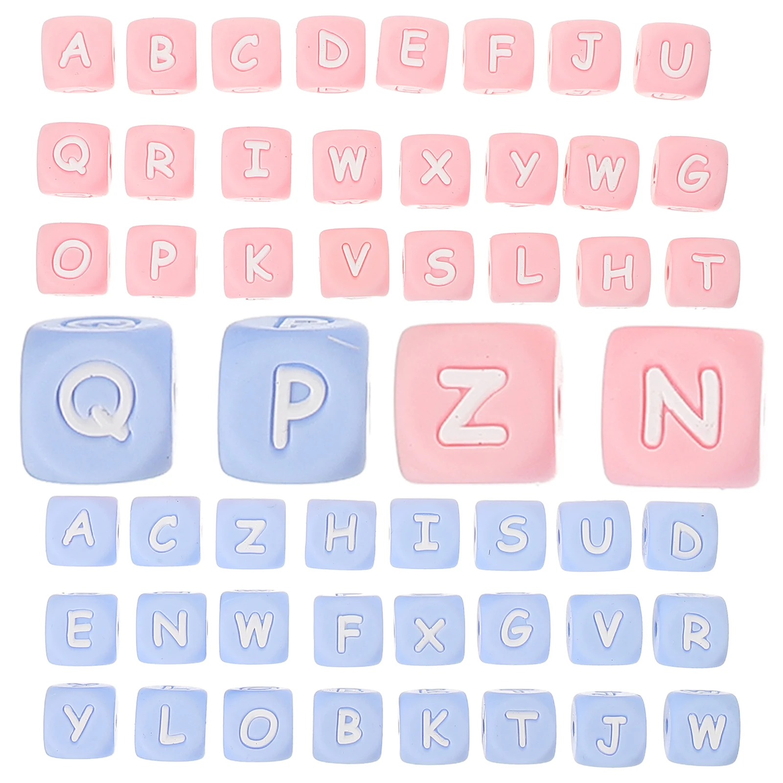 

52pcs Silicone Letter Jewelry Making Necklace Bracelet Craft Alphabet Beads for Beading Embroidery Handcrafting Gift