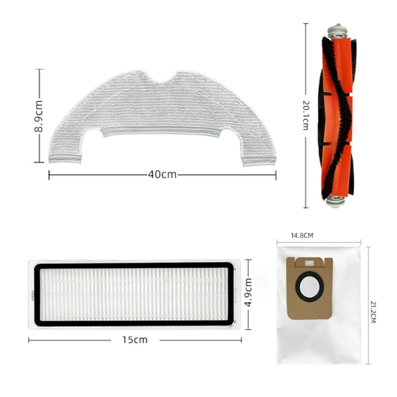 ABYN-14 個 Dreame ボット D10 プラス RLS3D/Z10 プロ/L10 プラスロボット掃除機アクセサリーメインサイドブラシフィルターモップダストバッグ