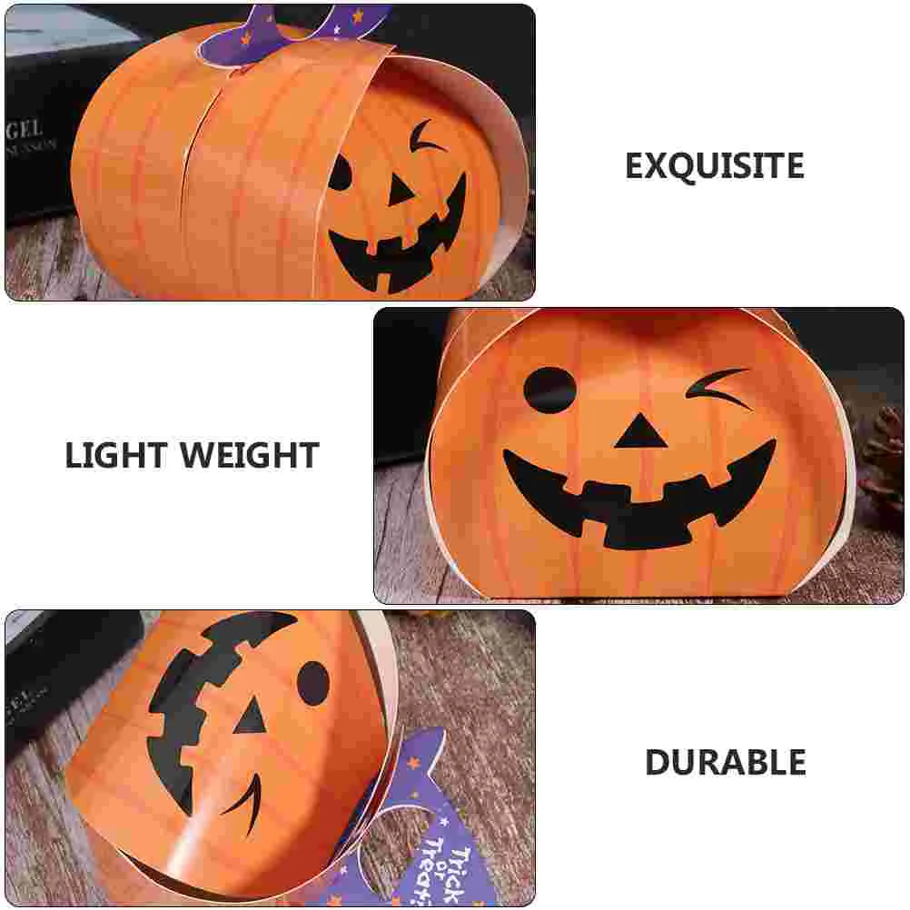 20 PCS Halloween Paper Box Exquisite Candy Packing Boxes Wrapping Canisters Stand Cases Containers Party Snack