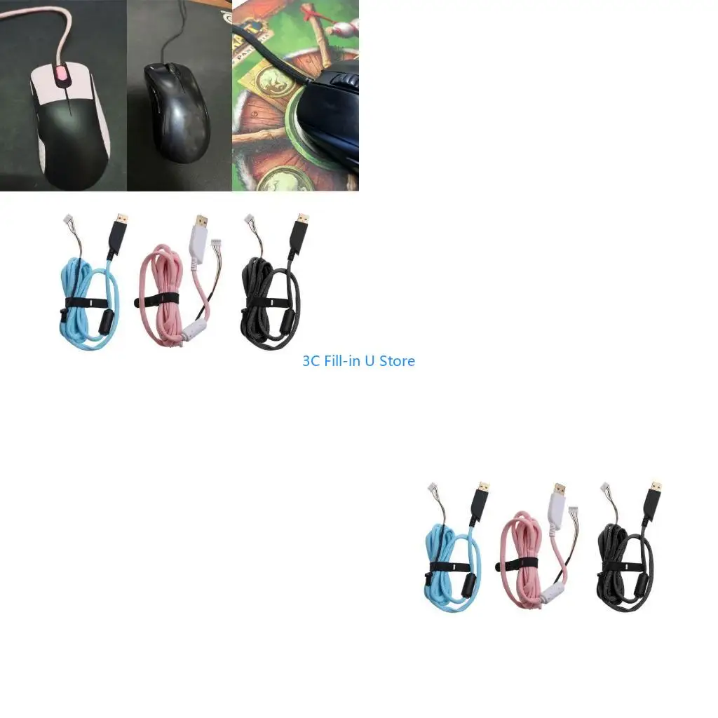 

G8TA For Keyboard Mouse Replacement Cable Umbrella Rope Mouse Cables Soft Durable