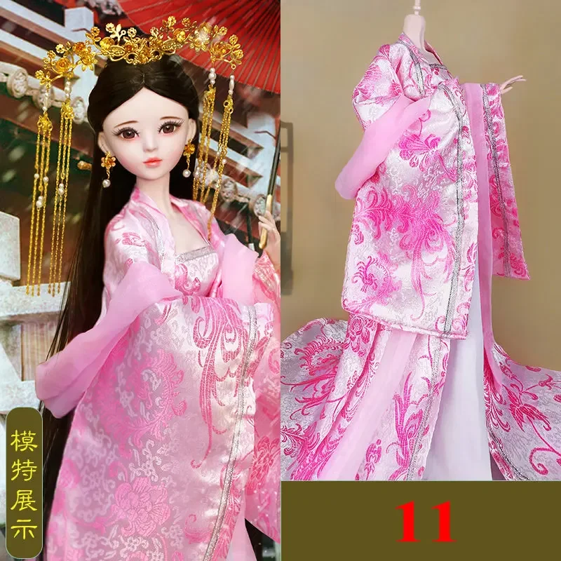 60CM BJD Doll Clohtes Chinese Hanfu Clothing Ancient Doll Dress for Dolls 1/3 Doll Accessories