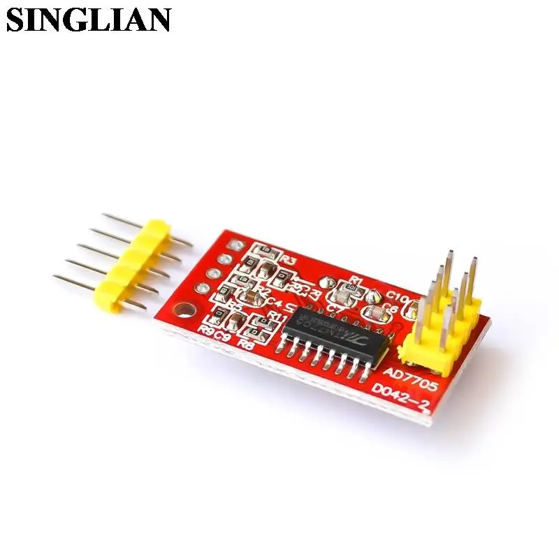 AD7705 Dual Channel 16 Bit ADC Data Acquisition Module Input Gain Programmable SPI Interface TM7705