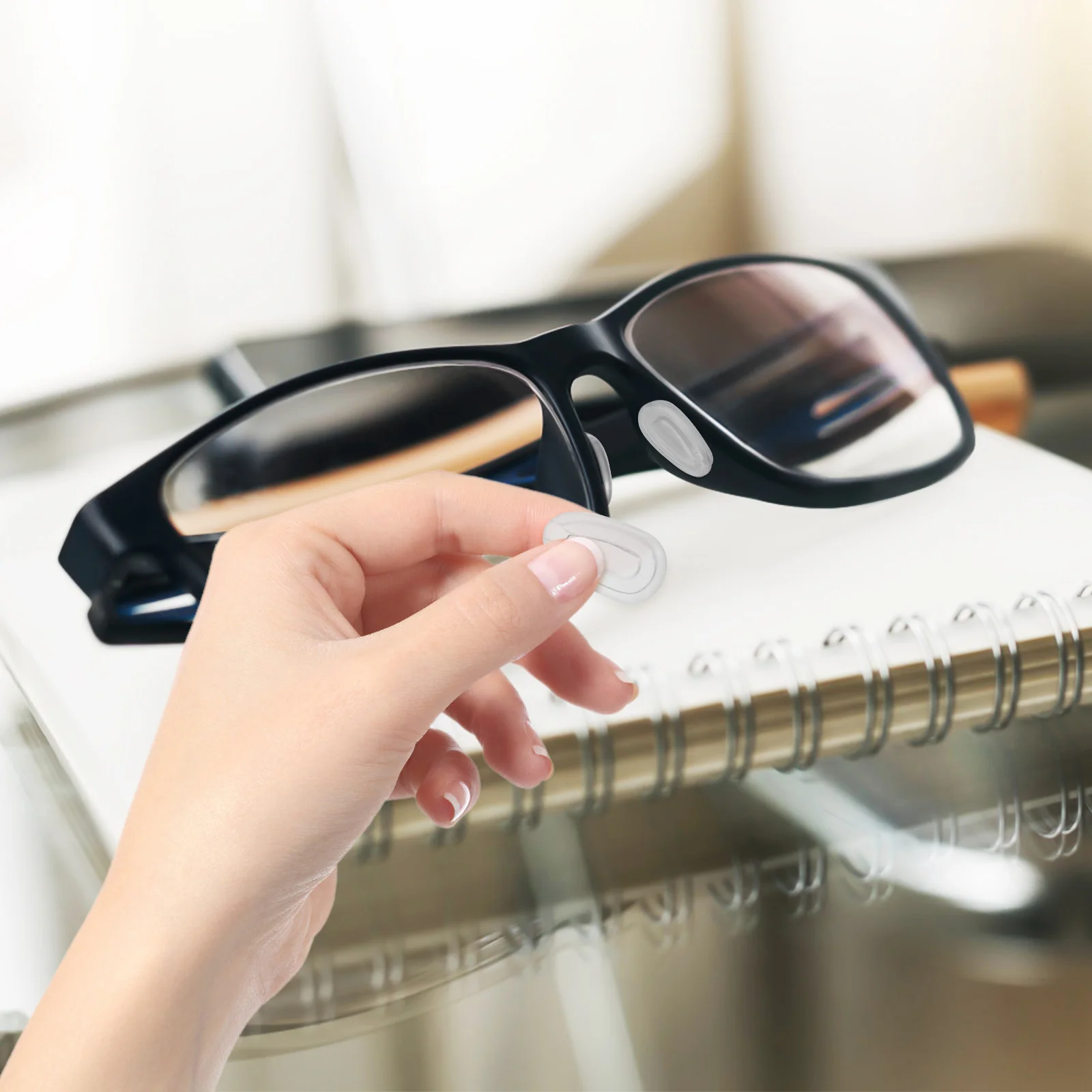 

Silicone Nose Pads Replacement: Clear Soft Eyewear Cushions For Glasses Sunglasses Waterdrop Anti-Slip Push-In Cartridge