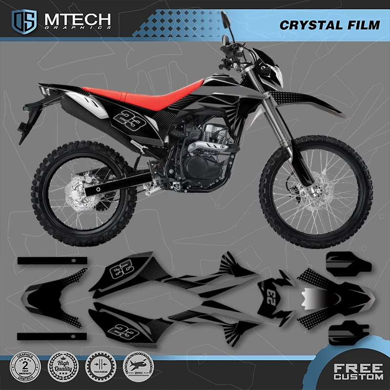 DSMTECH Motorcycle Graphics Background Decals Stickers Kits for CRF150L 2021 2020 2019 2018 150L CRF 150cc 001