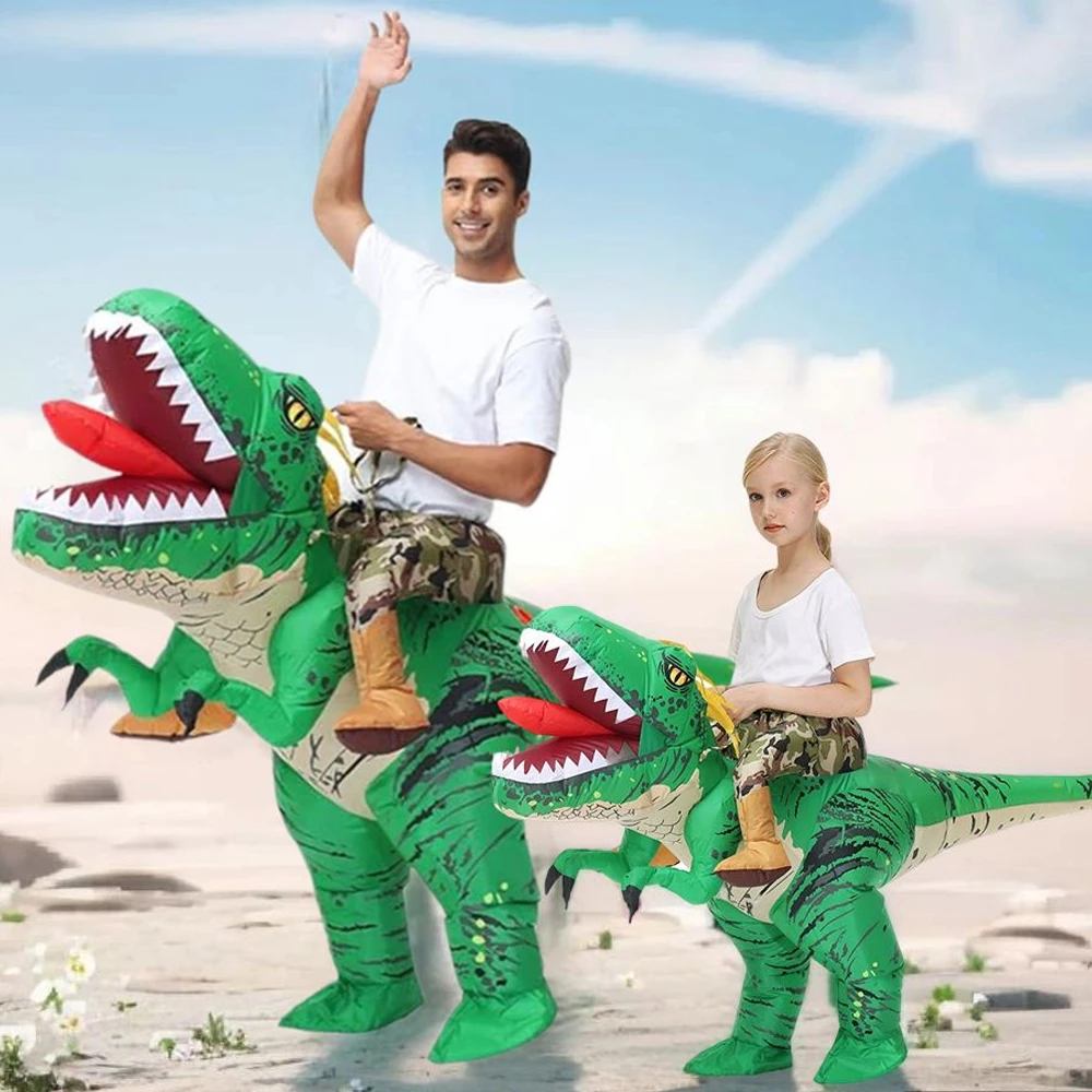 

Надувной костюм динозавра Ти-Рекс для езды на Хэллоуин