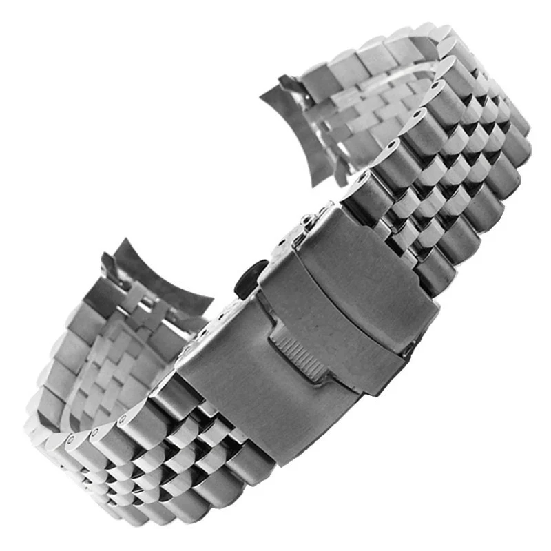 For Casio MDV-106 107 Stainless Steel Curved End strap 2784 solid metal watchband chain 22mm Men\'s Wrist band