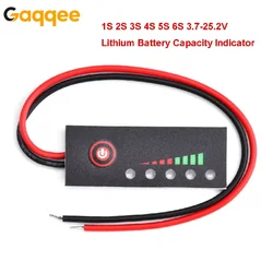 1S 2S 3S 4S 5S 6S Lithium Battery Li-po Li-ion Capacity Indicator Board Power Display Charging Charge LED Tester 3.7-25.2V