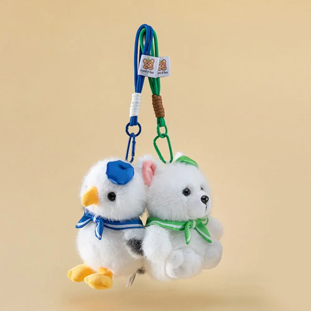 Interactive Simulation Seagull Plush Keychain Collection Comfortable Seagull Doll Stuffed Toys Cartoon Handmade