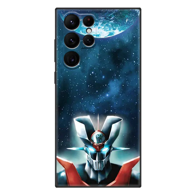 UFO Robot Grendizer Anime Phone Case For Samsung Galaxy S23 S22 S21 Ultra S20 FE 5G S10E S10 Lite S9 S8 Plus S7 Edge Black Cover