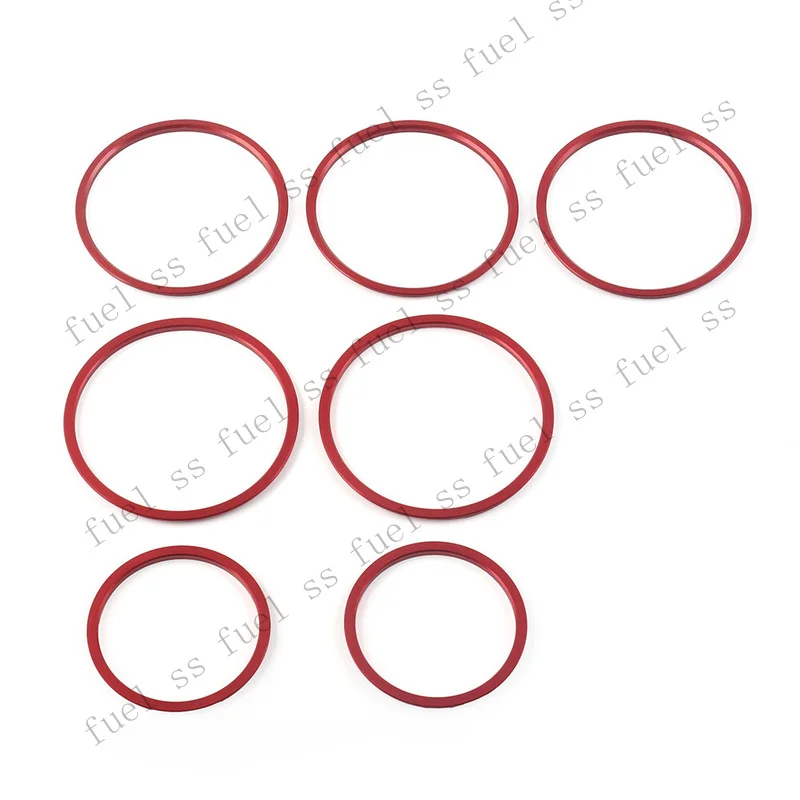 S+ AC Air Vent Outlet Inner Ring Cover Trim For Mercedes Benz C Class W205 Red 7Pcs view 3