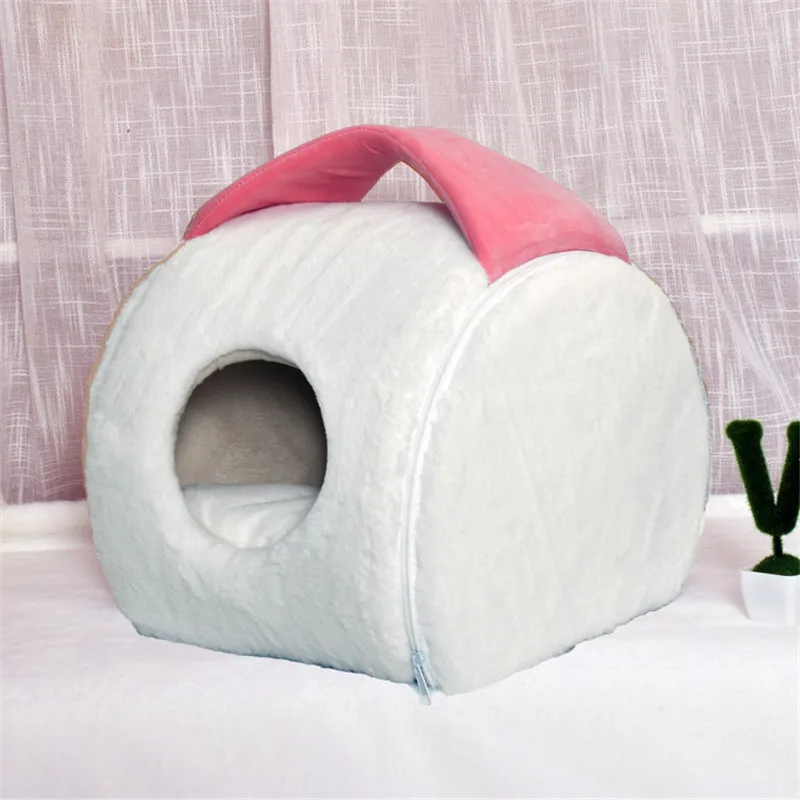 Winter Warm Pet Dog House Cat Bed Mat Removeable Kennel Nest Pet Basket Soft Comfortable Kitten Sleeping Pet Nest Cats Product