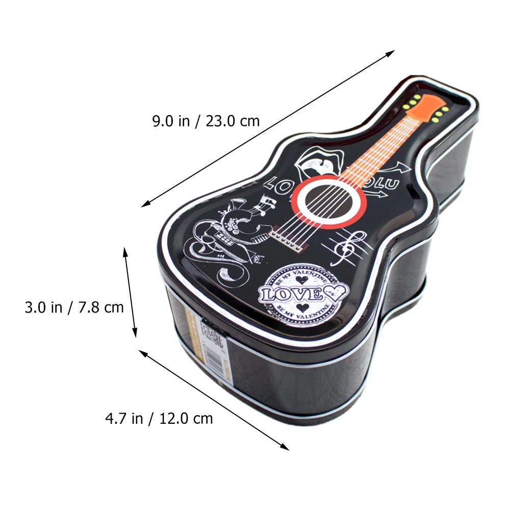 Guitar Piggy Bank Tea Tin Can Vending Novelty Power Saving Pot Coin Container Jar Man