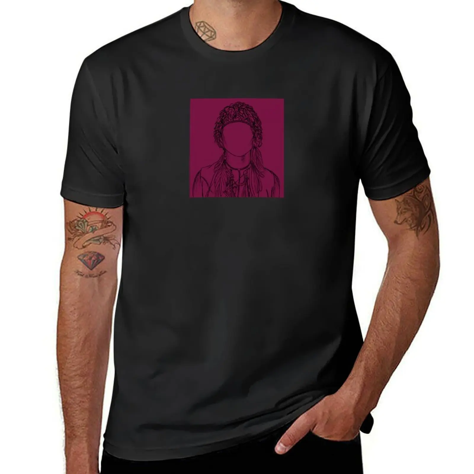 Joshua // Black Line Art T-Shirt for a boy new edition plain t shirts men