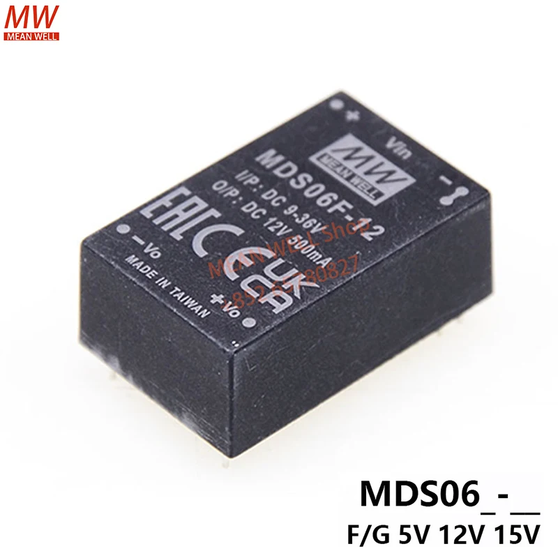 

Модуль импульсного питания MEAN WELL, 6 Вт, DIP-пакет, регулируемый преобразователь постоянного тока медицинского класса MDS06 и MDD06 MDS06F-05 12 MDD06F-05 15