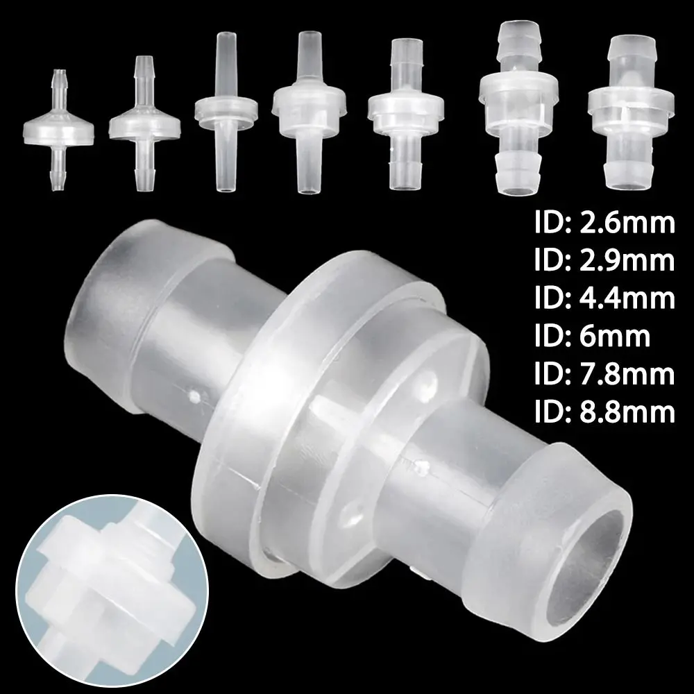 1/5Pcs Pagoda Inline Plastic Check Valve One Way Non-Return Gas Liquid Water Fluid One-Way Valve Diameter 3/4/6/8/10/12mm