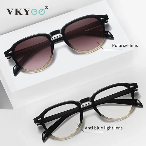 VICKY, gafas de sol graduadas polarizadas Vintage para mujer, gafas clásicas antirayos azules, gafas fotocromáticas graduadas para miopía para hombre