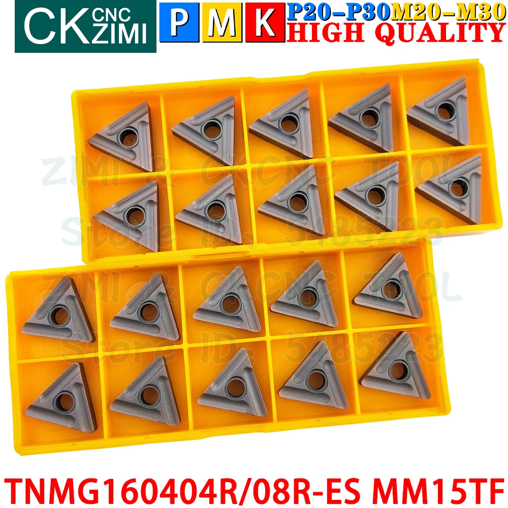 TNMG160404R-ES MM15TF TNMG160408R-ES MM15TF Hartmetalleinsätze Einstechen Geschlitzt Werkzeuge zum Drehen von Wendeschneidplatten TNMG 1604 TNMG1604 TNMG 1604 R ES CNC Fräsen von Schneidwerkzeugen