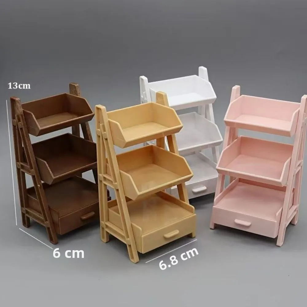 جديد صغير 1:12 دمية الأثاث متعدد الأنماط البلاستيك DIY مصغرة حامل أرفف تخزين الرف