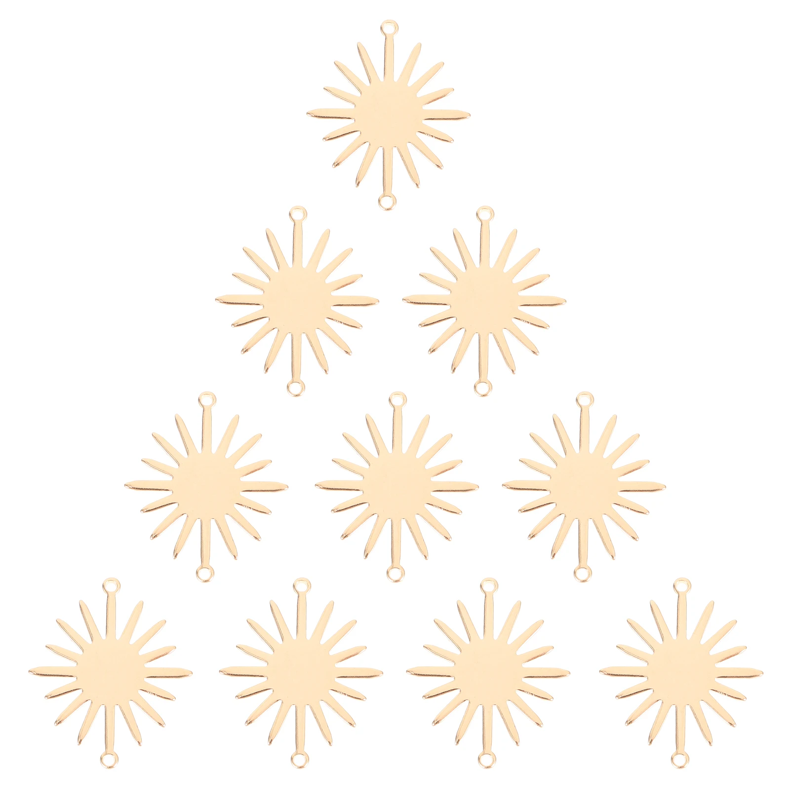 

10Pcs Flower Connector Charms Smooth Surface Jewelry Connectors for Necklace Bracelet DIY Accessories