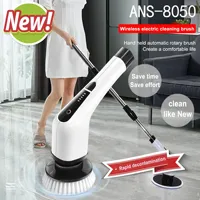 7 In 1 Electric Cleaning Turbo Scrub Brush Wireless Window Wall Cleaner Adjustable Cleaning Brush Bathroom Kitchen Cleaning Tool