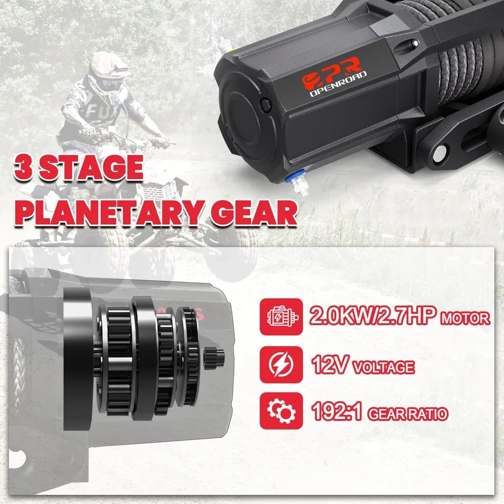 6000 Lbs Utv Winch,…