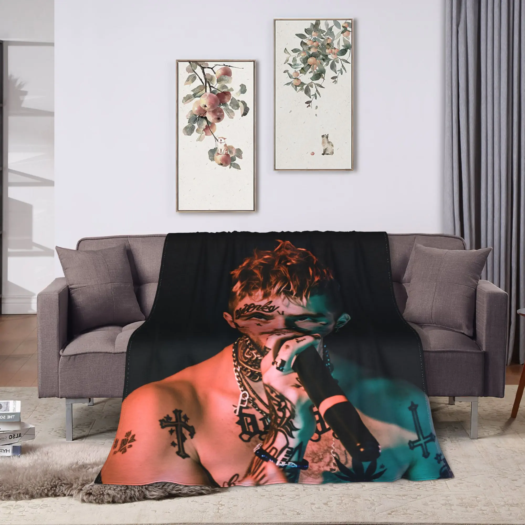 حار المغني بطانية مطبوعة ليل اللمحة التخييم الفانيلا الفراش يلقي ل الأريكة السرير الدافئة لينة مخصصة جودة المفرش هدية