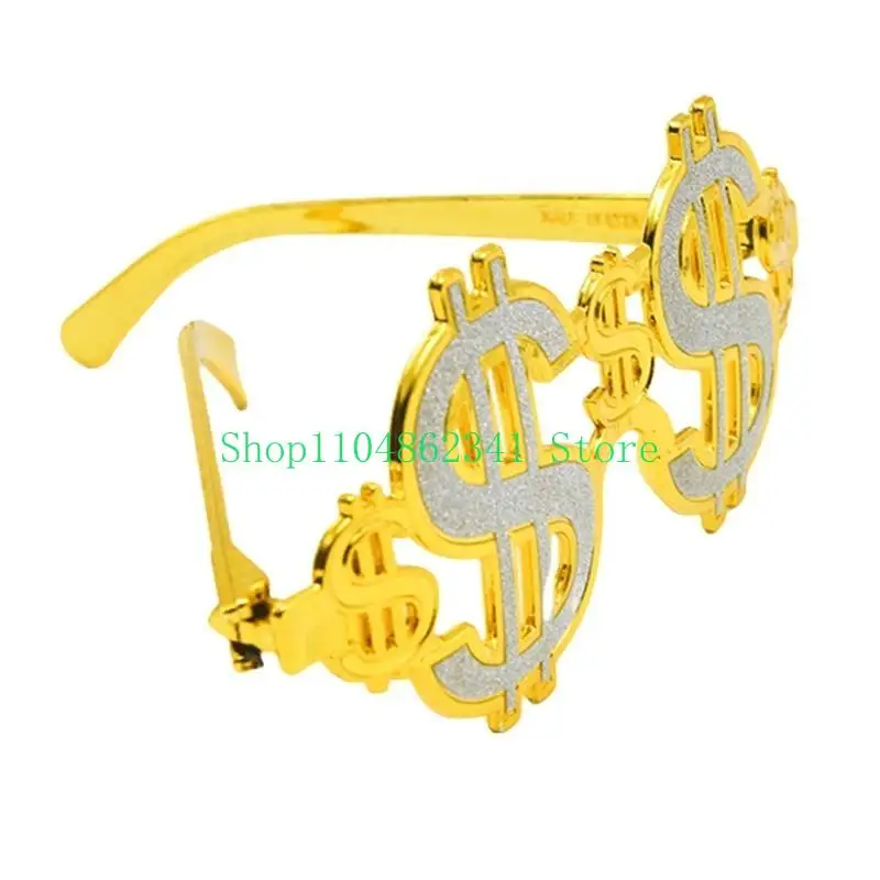 

Halloween Gold Dollar Glasses Funny Dollar Sign Shaped Glasses Party Sunglasses for Adult Birthday Halloween Photography