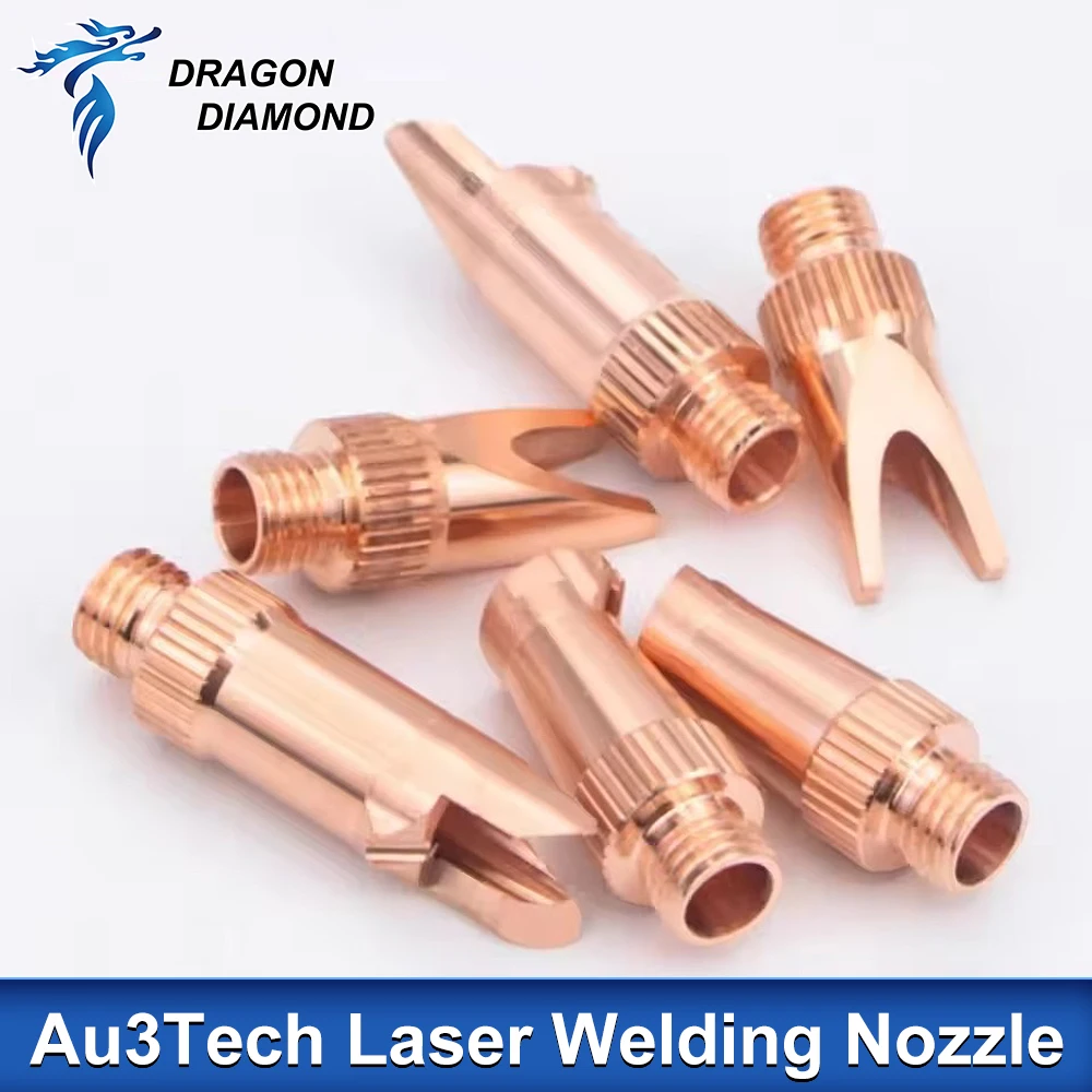 Au3tech Laser Welding Nozzle Copper Hand-held Nozzle Thread M8 For Laser Handheld Welding Machine