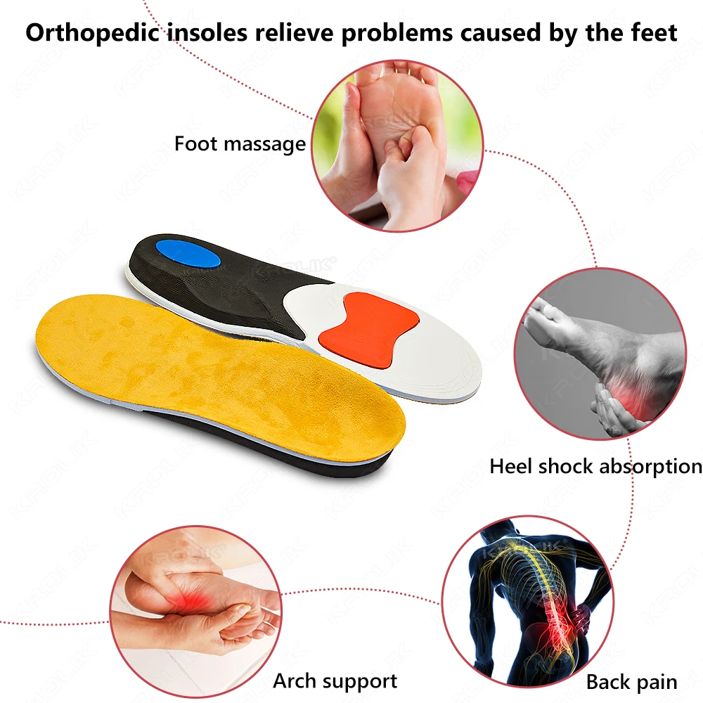 Eva Arch Support Orthopedic Insoles Shock Absorption Latex Insoles Plantar Fasciitis Heel For Man Women Heel Inserts Plus Size