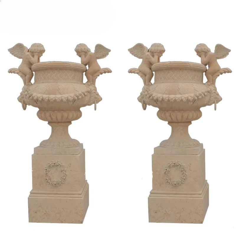 High quality garden decoration marble planter