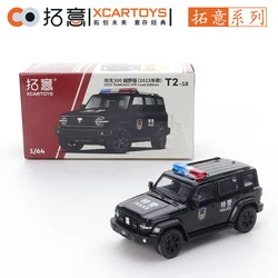 XCARTOYS 1/64 Alloy Cast Model Tank 300 Off Road Edition 2023 Special Police Car Friends Gifts Collect Ornaments Kids Toys Boys