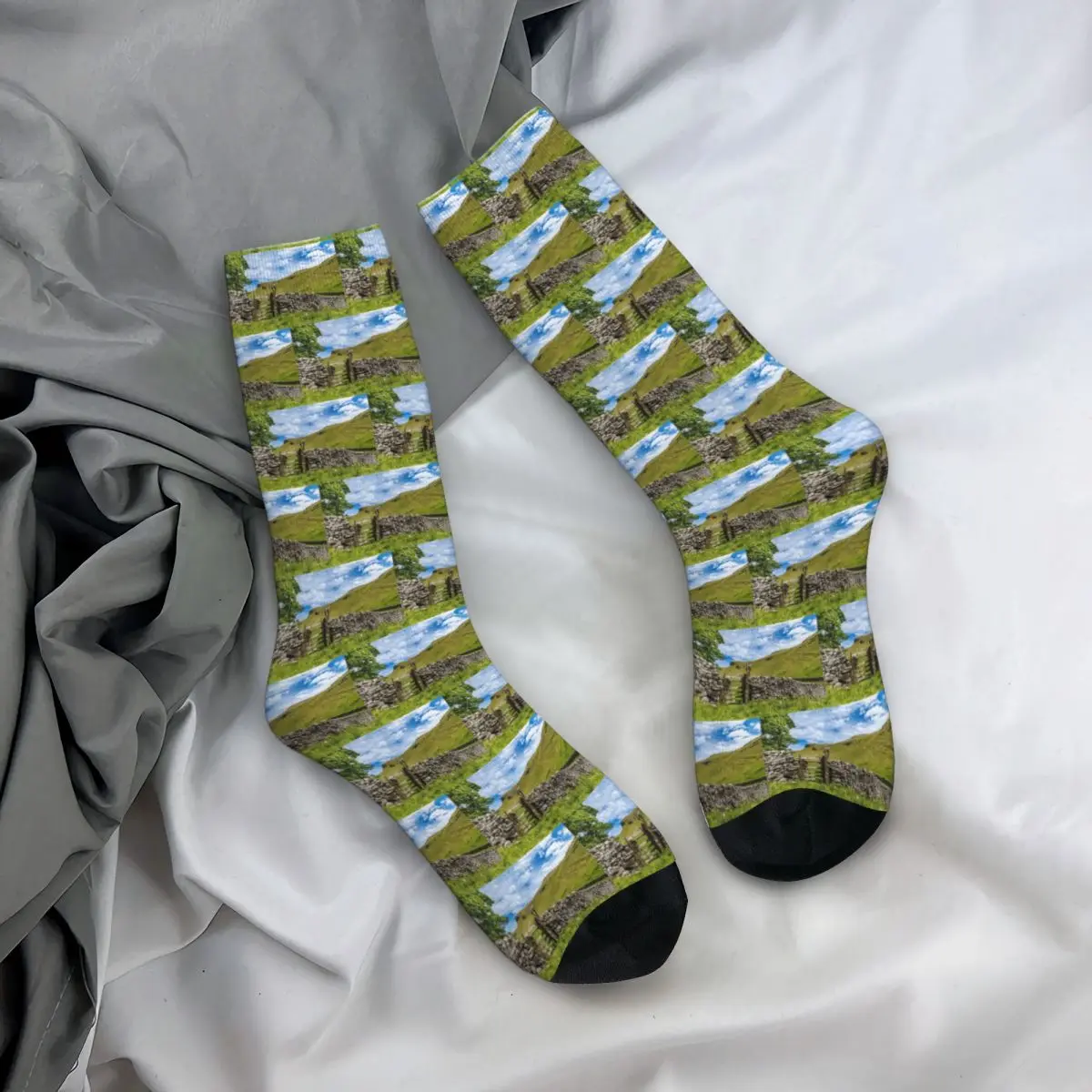 Medias de tripulación para todas las estaciones encima de 'Conistone Dib' en calcetines Wharfedale calcetines largos Harajuku para hombres y mujeres regalos
