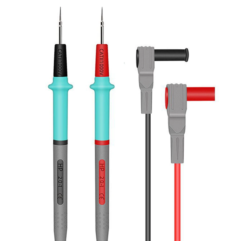 Fils de Test multimètre 1000V 20A, pointe d'aiguille, broche multimètre numérique, stylo à fil de plomb, testeur en Silicone, pièces d'instruments