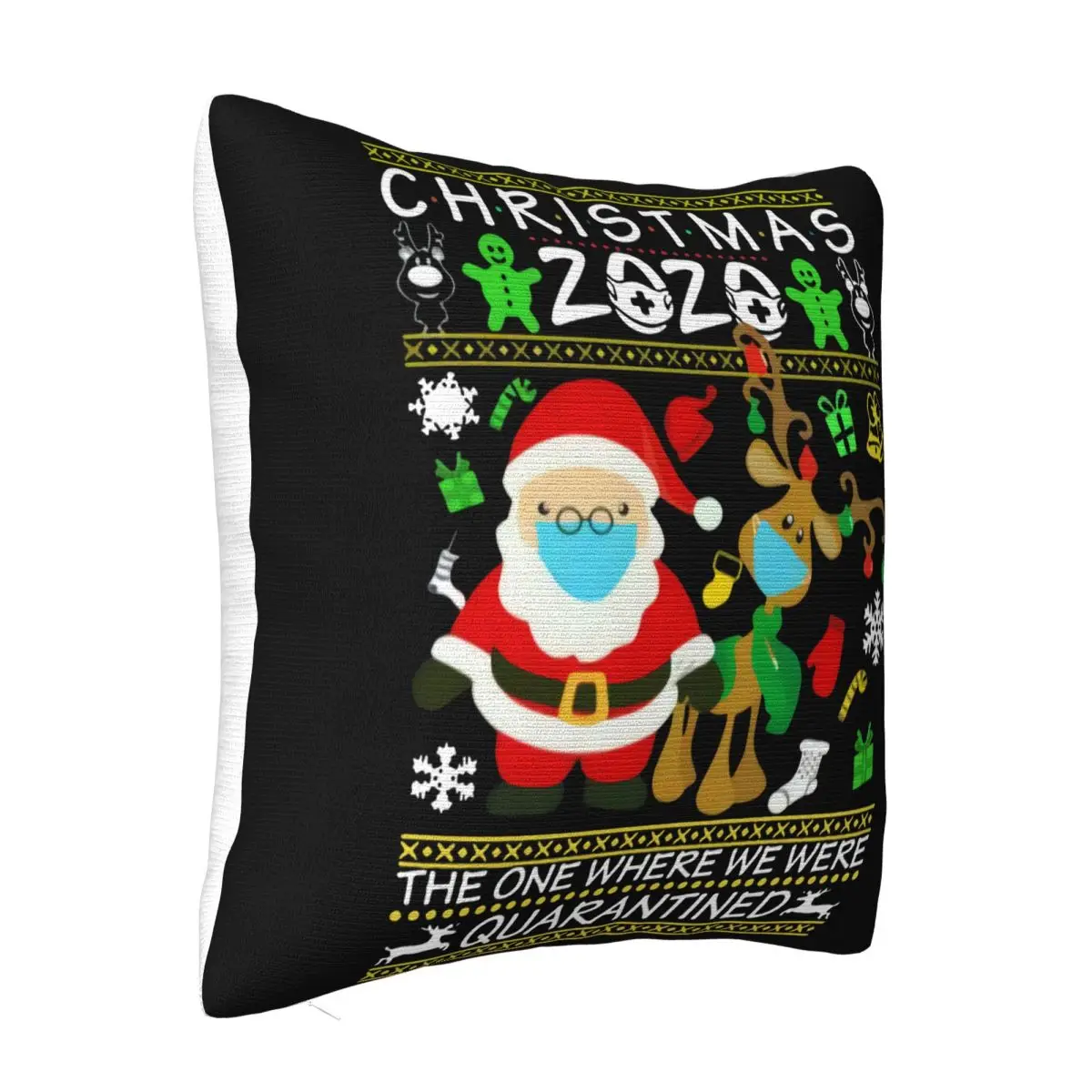 Christmas 2020 Quarantine The One Where We Are Santa Waer Gift Top Tops Formal Pillow Case