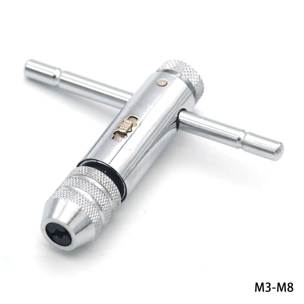 Imagem -04 - T-shaped Handle Alargador Extrator de Parafuso Tap Wrench Catraca Titular Inserido Direção Reversa M3-m8 Ajustável