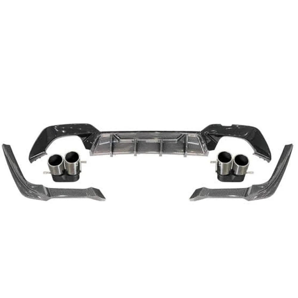 

Suitable for BMW 3 Series G20/G28 MPC rear diffuser, with a rock-tipped carbon appearance G20/G28 rear lip