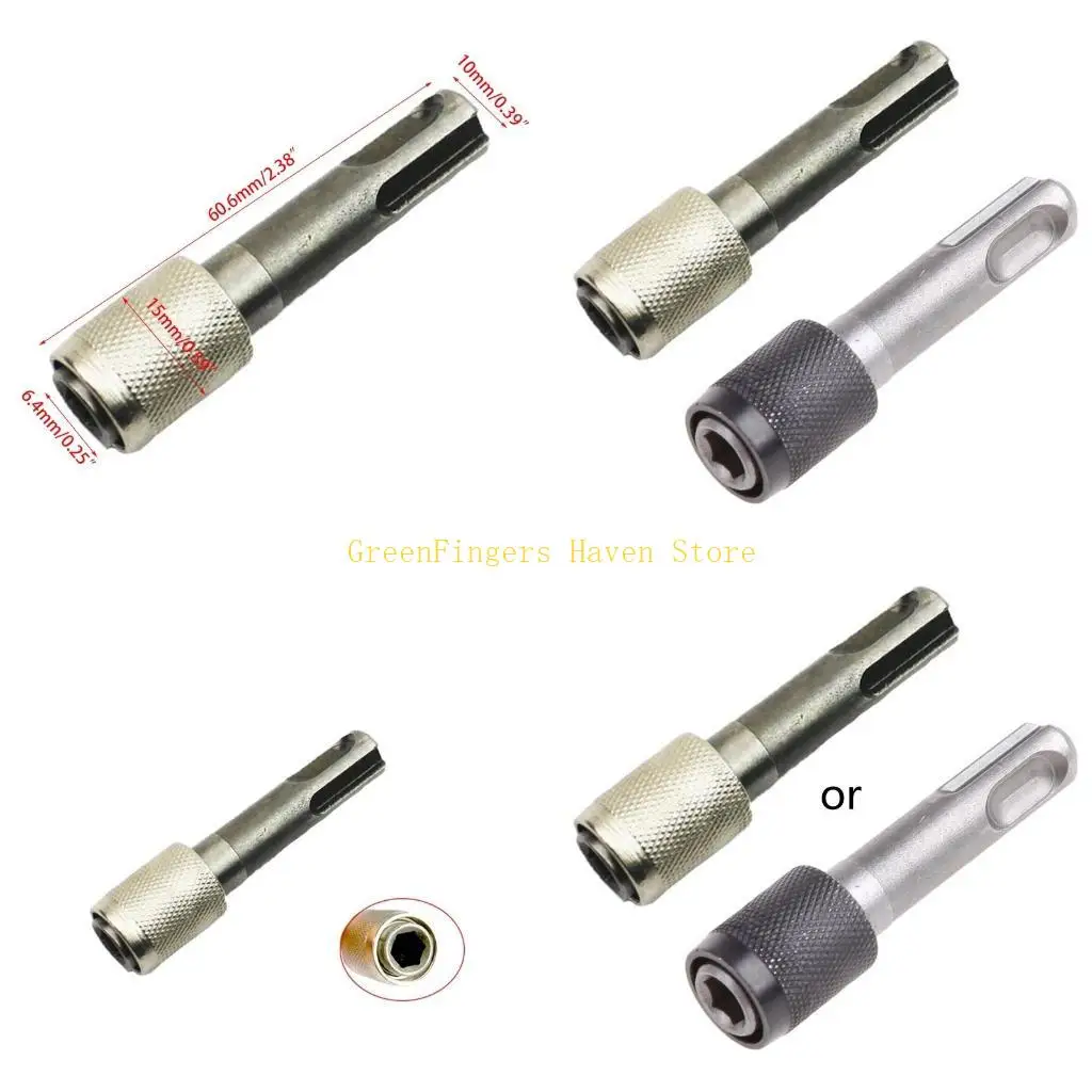 

F68D 1/4'' Shank Screwdriver Holder Drill Bits Adapter Converter Practical SDS Socket Adapter for Hammer Drill